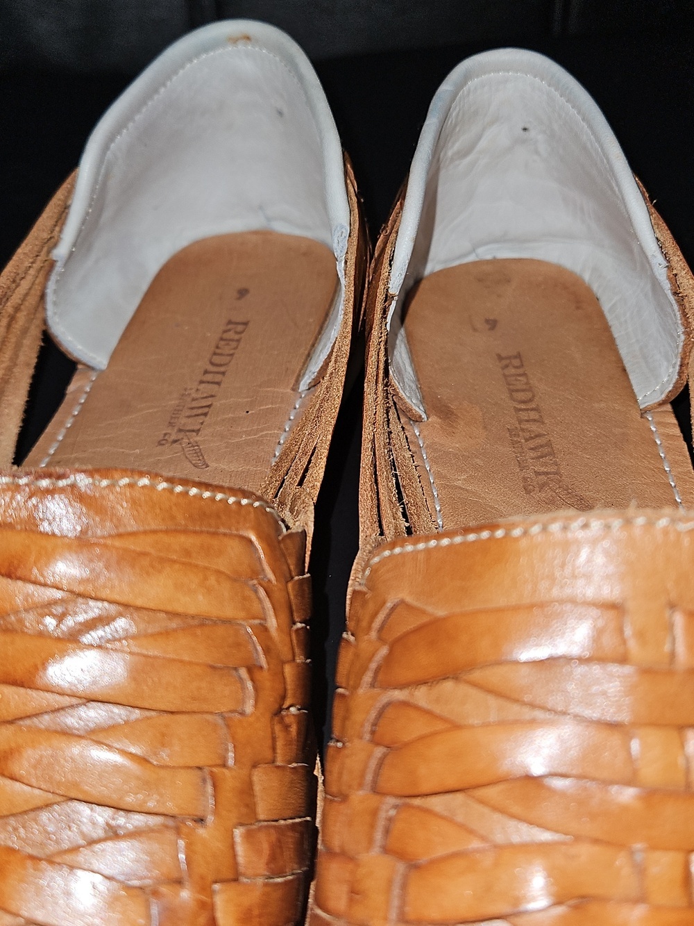 RedHawk brand huaraches Leather Woven Women’s Slip-On Loafers Size 9 - Picture 6 of 13